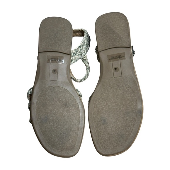 Dolce Vita Gray / Tan Braided Ankle Strap Sandals Women Size 9 - Picture 4 of 6